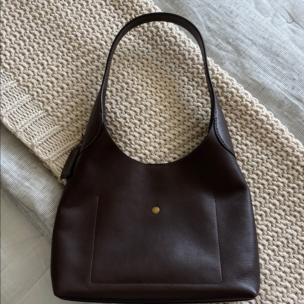 Coach Chocolate Brown Leather Brooklyn Shoulder Bag - Picture 2 of 11